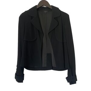 Sen Black Blazer Jacket Open Front Small